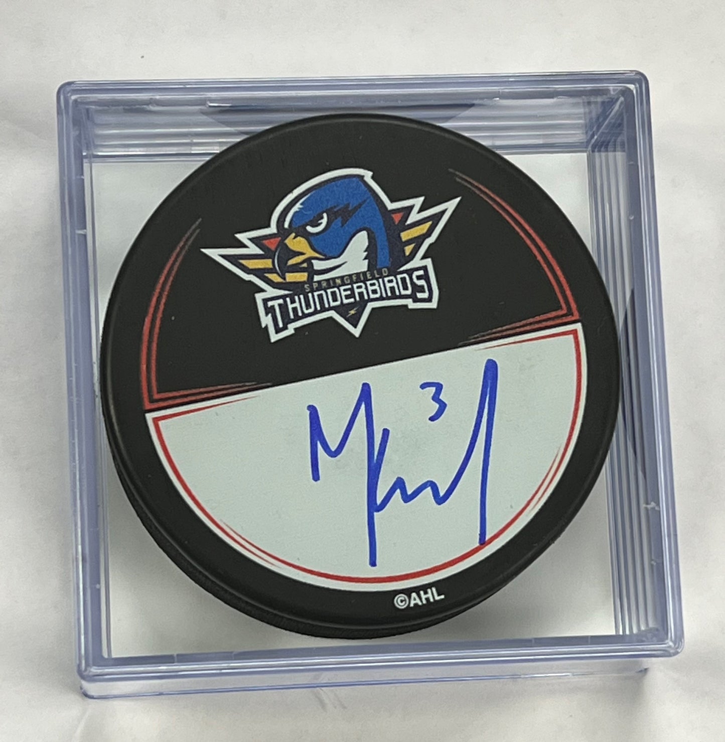 Signed Puck in Cube - #3 Matt Kessel