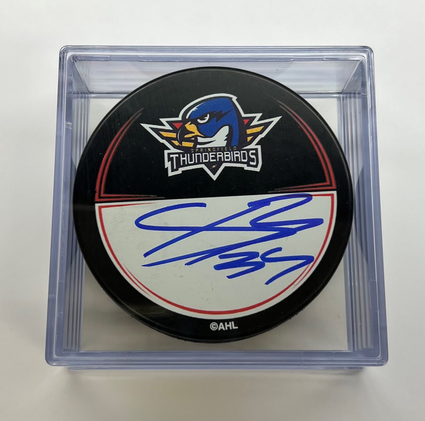 Signed Puck in Cube - #34 Sam Bitten