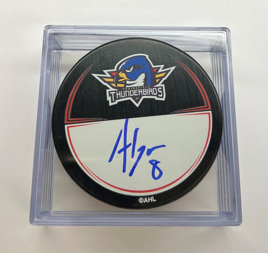 Signed Puck in Cube - #8 Adam Gaudette