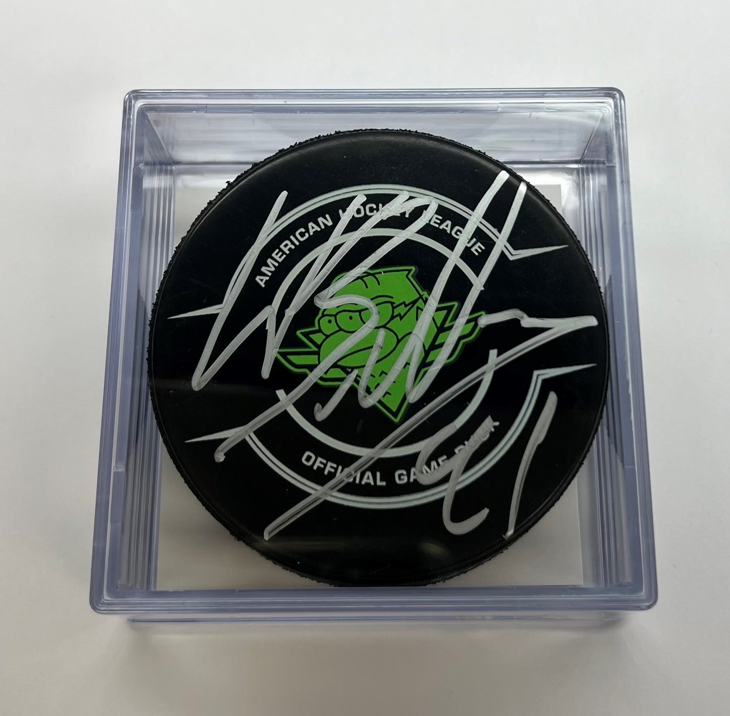 Signed Puck in Cube - #41 Will Bitten (Ice-O-Topes/3Eyed Boomer Game Puck)