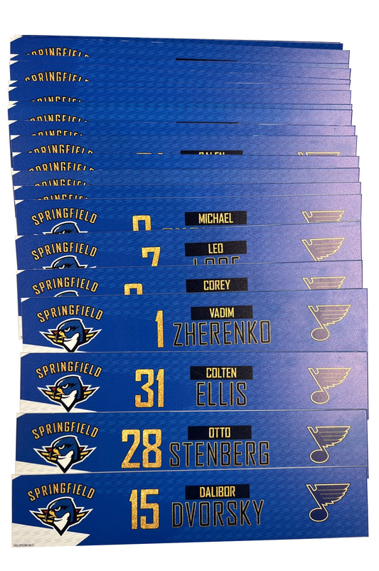 2024-25 T-Birds 3rd Jersey Locker Nameplates (UNSIGNED)